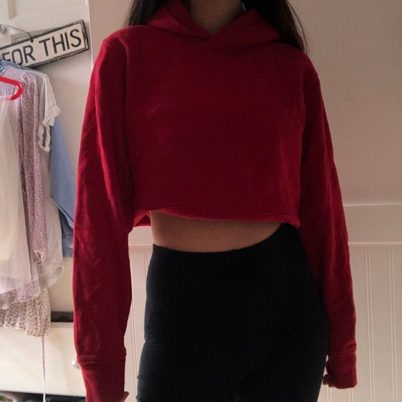 men’s basic thick red gap hoodie - Picture 3 of 4